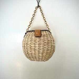 Frances Valentine Woven HoneyPot Bag w/optional shoulder strap